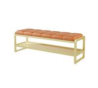 Entryway Storage Bench with Foam Padded Seat and Faux Leather Upholstery for Hallway and Mudroom Organization