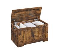 Storage Chest, Entryway Shoe Storage Bench with 2 Safety Hinges, Farmhouse Style