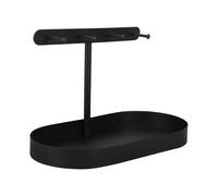 Entryway Storage Rack for Keys Watches and Bracelets Black | Plastic Build, Minimalist Scandinavian Style, Bathroom Use, Smooth Rounded Edges, Scratch Free Organization