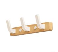 Entryway Wall Mounted Coat Hooks Made from Walnut Wood, No Drill Setup, Designed for Organized Hallway and Bedroom Spaces (L-Hook - Three)