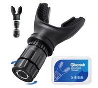 enttgo Portable Respiratory Trainer-Exercise Device. Respiratory Muscle Training |Improve Breathing Capacity | Easy to Clean| Adjustable Resistance, Adjustable to Different Fitness Needs (Black)