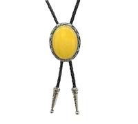 Entwicklt Fashion Bolo Ties Leather Tie,Natural Onyx High-Grade Leather Collar Bow Tiewestern Cowboy Bolo Tie Retro Necktie Costume Accessories Shirt Chain Neck Rope For Men Women,A,106Cm