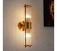 entyze Modern Creativity Bathroom Vanity Light Fixtures, Gold Wall Lights in Clear Glass Indoor Wall Sconce, Modern Wall Light up and Down Wall Mount Lamp for Bathroom, Bedroom, Hallway