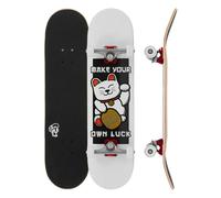 Enuff Lucky Cat Complete Skateboard - 7 Ply Maple Deck and Premium Components: Decade Pro Trucks, 53mm XX Wheels, ABEC-9 Bearings, Skull Icon Grip Tape