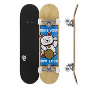 Enuff Lucky Cat Complete Skateboard - 7 Ply Maple Deck and Premium Components: Decade Pro Trucks, 53mm XX Wheels, ABEC-9 Bearings, Skull Icon Grip Tape