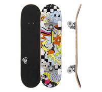Enuff Meltworld Complete Skateboard - 7 Ply Maple Deck and Premium Components: Decade Pro Trucks, Super Soft 53mm XX Wheels, ABEC-9 Bearings, Skull Icon Grip Tape