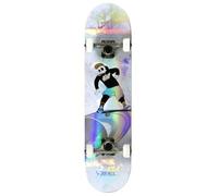 Enuff Skully Hologram Complete Skateboard - 7 Ply Maple Deck with Decade Trucks, 90A High Rebound Wheels, ABEC-9 Bearings, Perfect for Young Skaters