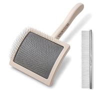 ENUKYCOM Specialized Grooming Tool for Great Pyrenees and Doodles - Dog Brush for Shedding & Long Haired Dogs, Slicker Brush for Dogs with Comb for Goldendoodles, Poodles & Labradoodles (Large)