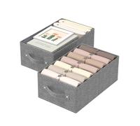 ENUMAIL Collapsible Storage Boxes, Fabric Cloth Laundry Bins, Cube Baskets for Organizing Home, Office and Closet, Grey, 2 Pack, 41x25x16.5cm