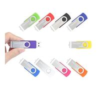 ENUODA Memory Stick 16GB 10 Pack USB Stick 2.0 Flash Drive Swivel Design USB Memory Sticks Pen Storage (10 Mixed Color)