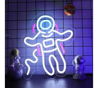 ENUOLI Dimmable LED Neon Astronaut Sign - Wall Light for Bedroom, Game Room Decor - Space Man Gift for Kids