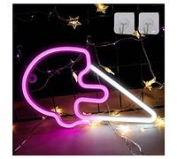 ENUOLI Ice Cream Neon Lights 3*AA Battery/USB Operated Pink Neon Signs for Wall LED Lights for Bedroom Neon Light Signs for Gift
