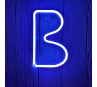 ENUOLI LED Alphabet Letter Lights - Blue Neon Sign Light Up Letters, Battery and USB Operated for Bedroom, Birthday, Party, Christmas, New Year, Wedding Decor