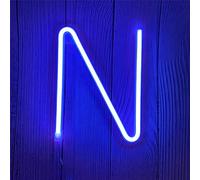 ENUOLI LED Alphabet Letter Lights - Blue Neon Sign Light Up Letters - Battery and USB Operated for Bedroom, Birthday, Party, Christmas, New Year, Wedding Decor