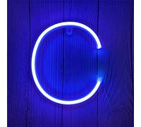 ENUOLI LED Alphabet Letter Lights - Blue Neon Sign Light Up Letters - Battery and USB Operated - Perfect for Bedroom, Birthday, Party, Christmas, New Year, Wedding Decor