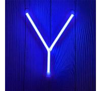 ENUOLI LED Alphabet Letter Lights - Neon Sign Light Up Letters - Battery and USB Operated Blue Neon Light - Wall Light for Bedroom, Birthday, Party, Christmas, New Year, Wedding Decor