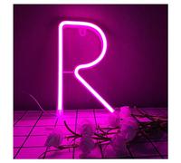 ENUOLI LED Letter Neon Lights - Bright Pink Neon LED Alphabet Art Lights - Wall Decor & Light up Signs A-Z for Women's Home, Bar, Club, Festival, Birthday, Wedding Party