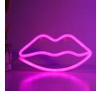 ENUOLI LED Lips Neon Light Sign Battery USB Wall Decor for Bedroom Party