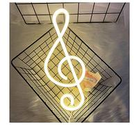 ENUOLI Musical Note Neon Signs Music Note Shaped LED Light Sign USB/Battery Hanging Night Light for Bedroom Wall Decor Music Note Neon Lights Creative Lighting Lamp Home Decoration (Warm White)