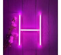ENUOLI Pink LED Neon Letter Light Alphabet Light Up Words Neon Sign(H)