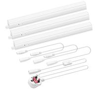 ENUOTEK 3X 4W Under Cabinet Lights LED, Connectible Under Cupboard Lights 480Lm, Under Counter Lights Kitchen 313MM, with 50CM Connecting Wire, Neutral White 4000K Under Cupboard Lighting 3 Lamps