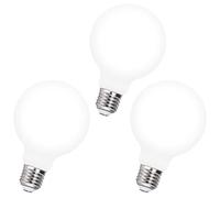 ENUOTEK Dimmable G95 LED Large Edison Screw E27 ES Base Round Light Bulbs Daylight Opal 4000K 8W Equivalent 80W Incandescent Bulb Lamp Maximum 870Lm 360°Full Lighting Angle 3 Pack