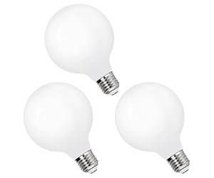 ENUOTEK G95 LED Large Globe Light Bulbs Edison E27 Energy Saving Lamps 6W Cool White Omnidirectional Lighting 6000K with Glass Lamp Shade Replace 60W Incandescent Lamps 3 Pack