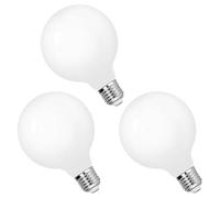 ENUOTEK LED E27 Edison Screw Light Bulb 6W 680Lm Nature White 4000K, G95 Long Filament Large Globe E27 LED Bulb, Replace 60W Incandescent Lamps, for Pendant Wall Bedside Lamp, Not Dimmable Pack of 3