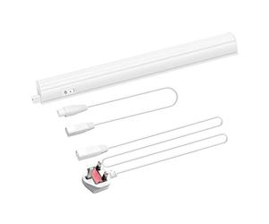 ENUOTEK Under Kitchen Cabinet Lighting, 4W T5 Under Cupboard Light Tube LED Neutral White 4000K, Kitchen Light Under Cabinet LED Length 313MM with British Power Plug Replace T5 Fluorescent, 1 Lamp