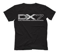 ENURLS DX-7 T-Shirt 100% Cotton Retro Synthesiser Analog Digital Fm Dx-21 BlackLargeBlackL