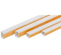 ENVA® Electrical Cable Trunking, White Self Adhesive Paintable PVC Trunking Cable & Wire Tidy Plastic Electrical Conduit Mini Trunk (10, 40x25mm)