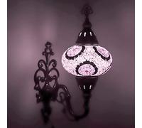 ENVA Turkish Moroccan Style Mosaic Multicolour Wall Sconce Light Lamp Large Globe