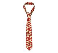 ENVEED Red Poppy Flower Men'S Printed Silky Suit Tie:A Combination Of Style And Class Perfect For Every Gentleman