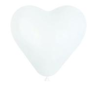 Envelope 100 x Natural Latex Heart Balloons Premium Quality CR6 (16cm / 6"), Red