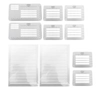 Envelope Addressing Guide Stencil for Writing Letters and Cards | PP Plastic, Line and Dot Spacing Guides, Centered Handwriting Aid, White Finish for Classroom Practice