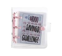 Envelope Budget Binder,1000 Money Saving Challenge,Mini Money Saving Wallet with 25 Cash Envelopes,Cash Stuffing Wallet(pink)