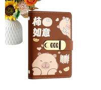 Envelope Challenge Binder - Capybara Bill Storage Notebook with Lock - Savings Challenge Book,for Freelancers Beginners Families Couples Adults Home Office Apartment Travel Vacation