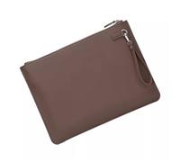 Envelope Document Holder A4 Leather Document Bag Business Briefcase Conference Archive Data Contract Storage Bag(Brown)