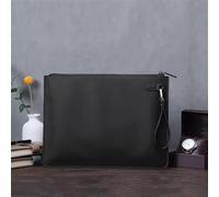 Envelope Document Holder A4 Leather Document Bag Business Briefcase Conference Archive Data Contract Storage Bag(Noir)