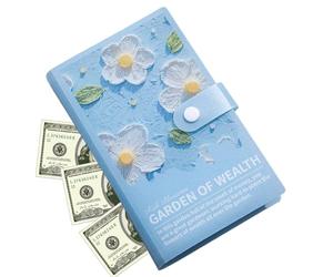 Envelope Money Saving Book,100 Envelopes Money Saving Challenge 3D Oil Painting, Portable Wallet Cash Planner Organizer, Home Finance Tool for Expense, Bill Storage, Kids & Adults