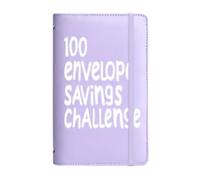 Envelope Money Saving - Pocket Challenge Budgeting Folder, Transparent Slot Insert Framework, Progression Record Index + Leaf Covers, Heavy Duty Pressed Paperboard Cover - for Men & Children