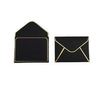 Envelope, Small Envelope Multicolor 20pcs Thickened Card Transparent Hot Stamping(Black)