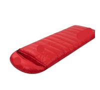 Envelope-style Down Sleeping Bag Ultra-light Goose Waterproof Plus Size Winter Warm Travel Hiking Camping for Adults(Red,800g)