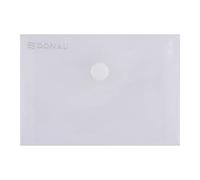 Envelope Wallet DONAU Press Stud PP A7 180 Micron Clear/Document Archiving/Type-Envelope/Kind-with Press Stud/Index-N.a. / Material-PP/Colour-Transparent/Format- / Thickness (mm)-180