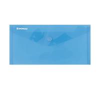 Envelope Wallet DONAU Press Stud PP DL 180 Micron Blue/Document Archiving/Type-Envelope/Kind-with Press Stud/Index-N.a. / Material-PP/Colour-Blue/Format-DL/Thickness (mm)-180