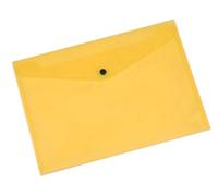 Envelope Wallet Q-Connect Press Stud Pp A4 172 Micron Transparent Yellow