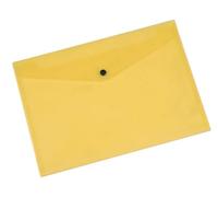 Envelope Wallet Q-CONNECT Press Stud PP A4 172 Micron Transparent Yellow/Document Archiving/Type-Envelope/Kind-Press Stud/Index-N.a. / Pockets-N.a. / Material-PP/Dividers-1 / Coating-N.a.