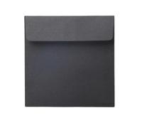 Envelopes 10pcs 10 * 10cm Square Creative White Black Color Envelope for Card Letter Paper Mini Envelopes(Black)
