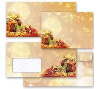 Envelopes Christmas envelopes, Christmas Gifts 25 envelopes (with Window) DIN Long (220x110 mm) | Paper-Media