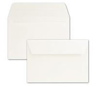 Envelopes DIN B6 - 12 x 18 cm - with pressure-sensitive adhesive, cream 90g/m² 25 Umschläge cream